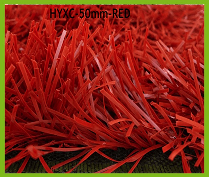 50mm Red Artificial Grass