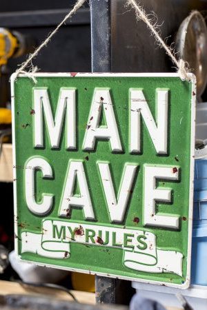 Man Cave My Rules Metal Sign