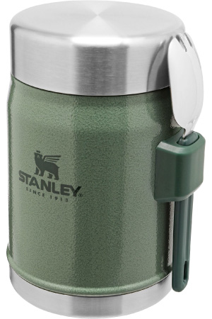 Stanley Classic Legendary Food Jar 0.4L / 14 OZ Hammertone Green with spork