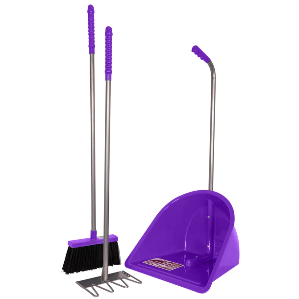 Red Gorilla - Tidee Companion Set - Purple (Tidee + Rake + Broom)