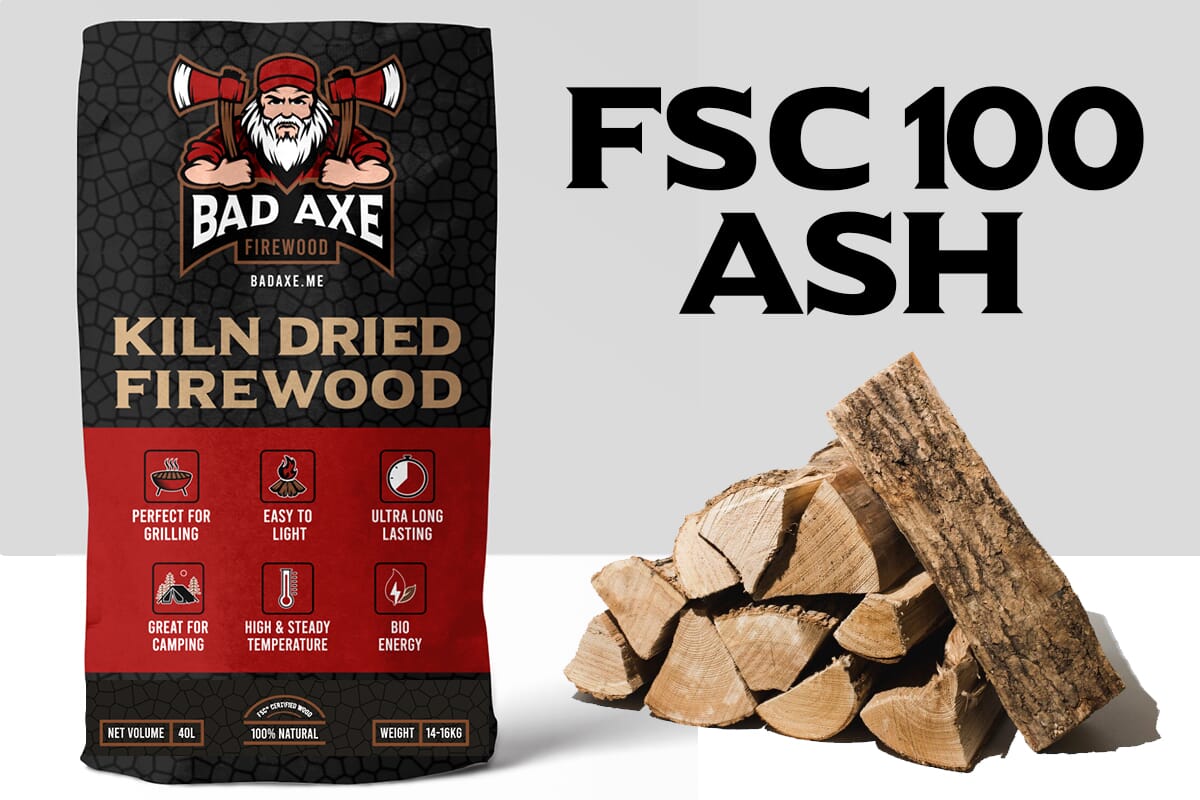 Bad Axe Firewood – Ash 40L Sack Approx 15kg