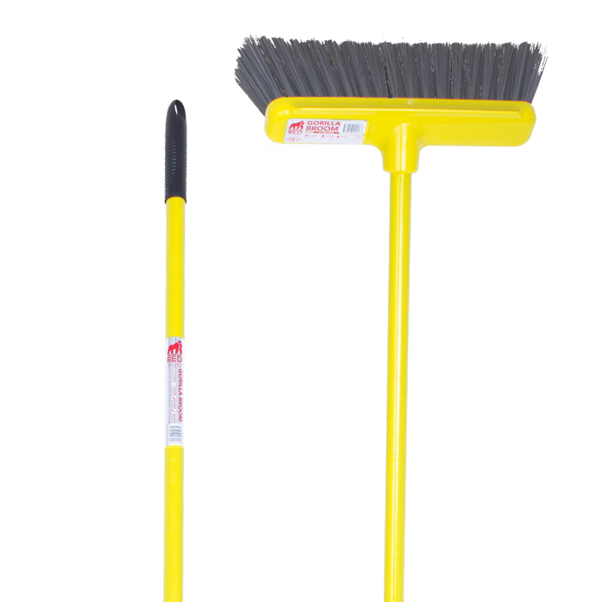 Red Gorilla – Gorilla Brooms – 30CM Soft Bristle Head and Handle Yellow
