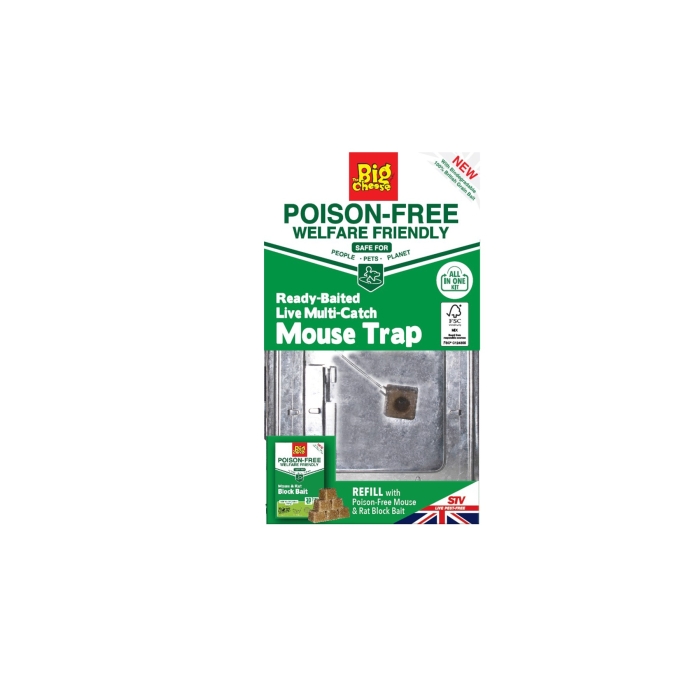 Ready-Baited Live Multi-Catch Mouse Trap