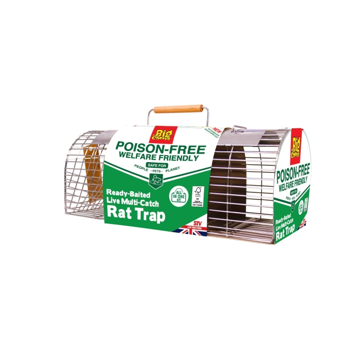 Ready-Baited Multi-Catch Rat Cage Trap