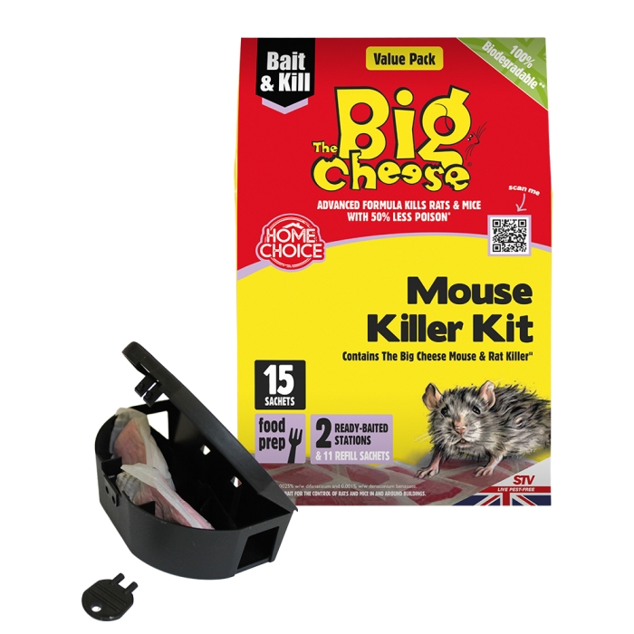 Mouse Killer Kit – 10g Pasta Sachet x 15 + 2 Stations