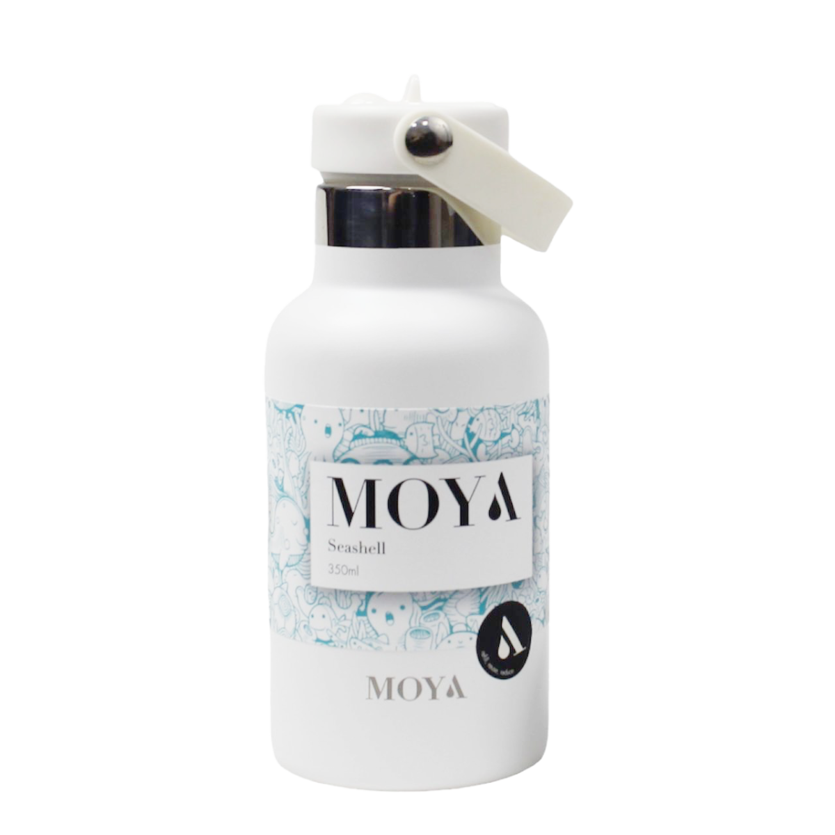 Moya”Seashell” 350ml Insulated Sustainable Water Bottle White