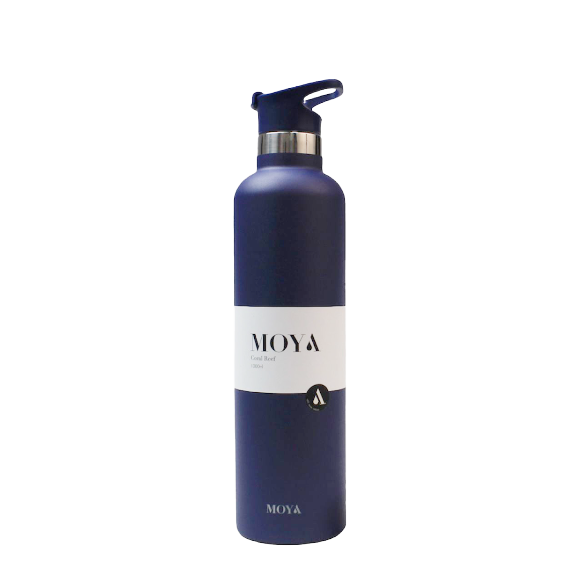 Moya "Coral Reef" 1L Insulated Sustainable Water Bottle Navy