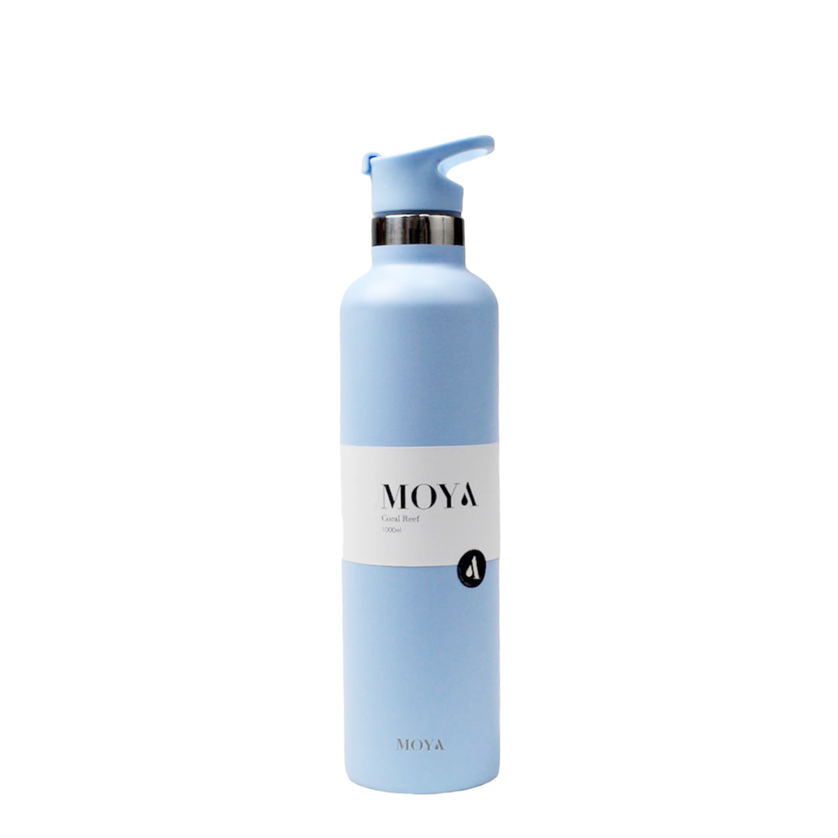 Moya "Coral Reef" 1L Insulated Sustainable Water Bottle Powder Blue