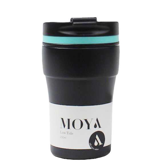 Moya "Low Tide" 250ml Travel Coffee Mug Blue/Black