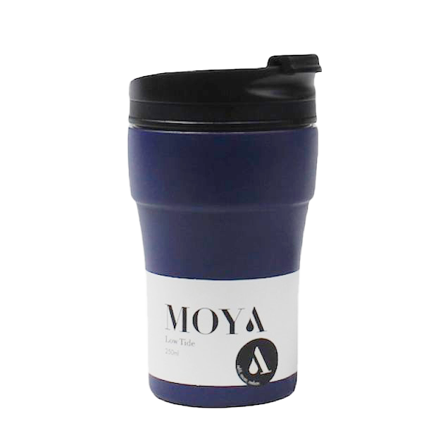 Moya "Low Tide" 250ml Travel Coffee Mug Black/Navy