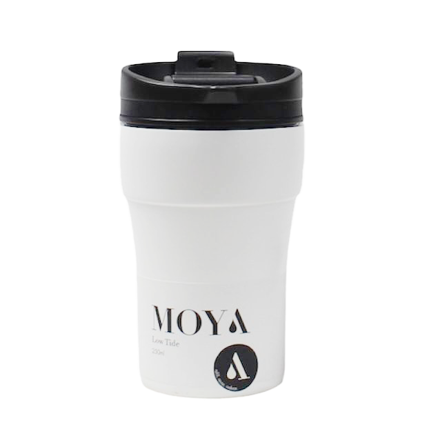 Moya “Low Tide” 250ml Travel Coffee Mug Black/White